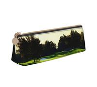 SHuWeiD Bolsa de maquillaje multifuncional con estampado de campo de golf, bolsa de maquillaje multifuncional, viajes de oficina y almacenamiento diario de papelería, Blanco, One Size, Ligero