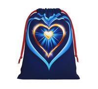 SHuWeiD Bolsa de regalo de terciopelo súper suave con estampado de corazón azul cielo, bolsas de regalo multiusos para almacenamiento de dulces y comestibles
