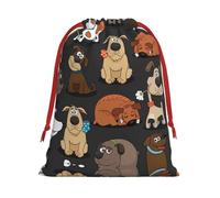 SHuWeiD Bolsa de regalo de terciopelo súper suave con estampado de corgi, bolsas de regalo multiusos para almacenamiento de dulces y comestibles