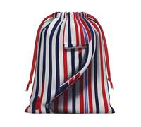 SHuWeiD Bolsa de regalo de terciopelo súper suave con estampado de rayas rojas, azules, blancas y grises, bolsas de regalo multiusos para almacenamiento de dulces y comestibles