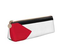 SHuWeiD Caja triangular multifuncional con estampado de bandera de Palestina, bolsa de maquillaje, viajes de oficina y almacenamiento diario de papelería, Blanco, One Size, Ligero
