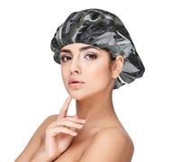 SHuWeiD Cold Tree - Gorro de dormir de satén para adultos, unisex, con estampado de camuflaje, gorro de dormir de satén de 13 pulgadas, negro, talla única, Negro, talla única