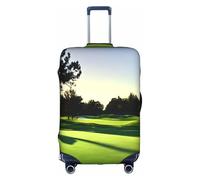 SHuWeiD Funda protectora de equipaje con estampado de campo de golf, de poliéster, lavable, para maleta, maleta de viaje, color blanco, tamaño pequeño, Blanco, Small