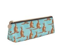 SHuWeiD Funny for Kangaroo Zoo - Caja triangular multifuncional para maquillaje, oficina, viajes y almacenamiento diario de papelería, Blanco, One Size, Ligero