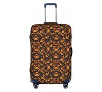 SHuWeiD Heaps of Orange - Funda protectora de equipaje con estampado de mariposas monarca de poliéster, lavable, color blanco, grande, Blanco, Large