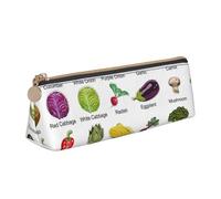 SHuWeiD Introducción de varias verduras con impresión triangular, bolsa de maquillaje multifuncional, viajes de oficina y almacenamiento diario de papelería, Blanco, One Size, Ligero