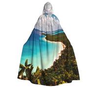 SHuWeiD Island of Cuba - Capa neutra con capucha para adultos, capa con capucha de gran tamaño con lazo, sin cremallera, larga y cómoda