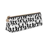 SHuWeiD Silhouettes of Martial Arts - Caja triangular multifuncional para maquillaje, oficina, viajes y almacenamiento diario de papelería, Blanco, One Size, Ligero