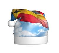 SHuWeiD Sombrero de Navidad con la bandera de Alemania, sombrero de Navidad para adultos, sombrero de Navidad unisex, adecuado para fiestas de Año Nuevo