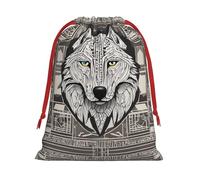 SHuWeiD Wolf Motifs Construct03 Print - Bolsa de regalo de terciopelo súper suave multiusos para almacenamiento de dulces y comestibles