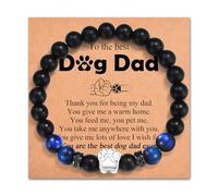 Shuxin Regalos para papá de perro para hombres, pulsera con huellas de patas, regalos conmemorativos de perro, día del padre, Navidad y cumpleaños