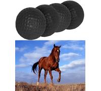 SHUYUE Tapones para los oídos de espuma para caballos, tapones para los oídos de bola y suministros para caballos clásicos equinos (negro)