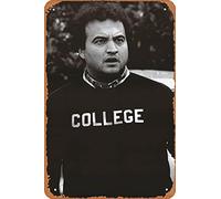 shvieiart Cartel de metal universitario John Belushi Blutarsky con diseño de casa de animales, 20,3 x 30,5 cm