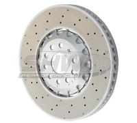 SHW Performance 2x Discos de Freno Delanteros Ventilado Recubierto para VW Golf