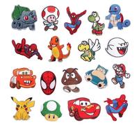 Shwdsy 18 Piezas Parches para Ropa, Poliéster Parches Ropa Termoadhesivos, Monas Parches Ropa, de Colores Parches para Ropa Termoadhesivos, para Pantalones, Mochilas, Gorras, Vaqueros