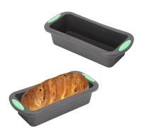 Shwdsy 2 Piezas Molde Bizcocho Horno, Molde Silicona Bizcocho, Forma Rectangular Moldes para Pan, Resistente al Calor, para la Elaboración de Pasteles, Pan y Ensaladas
