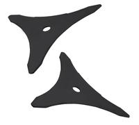 Shwdsy Cuchillas Desbrozadora, 2 Piezas Cuchilla para Desbrozadora de 3 mm, Disco Desbrozadora de Tres Dientes Ø 25,4 mm, Accesorios Reforzados en Acero al Manganeso para Césped y Jardines