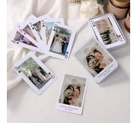 SHWorkshop Cartas de juego personalizadas: con cartas de juego de fotos, alternativa de álbum de fotos personalizado, ideas de libro de invitados de boda, recuerdos de boda