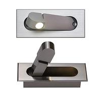 SHXITAYNB Aplique Pared Interior, Lámpara De Lectura Lámpara De Noche Led, Aplique Decorativo Empotrado, 360 ° Giratorio 90 ° Plegable, 3W Neutro 4000K / Blanco Cálido 300OK,Plata,3W3000K