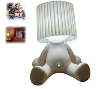 Shy Boy - Lámpara de mesa Shy Boy, recargable, para decoración del hogar, regalos divertidos de Navidad (blanco)