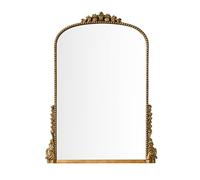 SHYFOY Ornamentado Oro Barroco Antiguo Espejo de Pared, Espejos Decorativos para Baño Entrada Polvorín, Tradicional Elegante Espejo Antiguo, 80 X 60 cm
