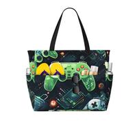 ShyHhts Gamepad Circuit Version Bolsa de viaje de playa de gran capacidad, bolso de mano para mujer es impermeable y resistente a la arena, adecuado para viajes, vacaciones en la playa, etc.