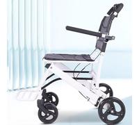 ShyHhts Silla de ruedas manual para personas mayores, silla ligera aleación aluminio, plegable adultos, fracturas al aire libre, lesionadas, carro mano embarque,A