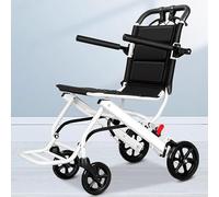 ShyHhts Silla de ruedas manual para personas mayores, silla ligera aleación aluminio, plegable adultos, fracturas al aire libre, lesionadas, carro mano embarque,C
