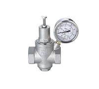 SHYISY regulador de presion Agua Válvula Reductora de presión de Agua de Acero Inoxidable 304 con manómetro DN15-DN40 Válvulas de Alivio del regulador de presión de Agua (Size : DN32-length 90mm)