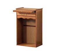 SHYJSGHZ Mesas de Puja de Bambú, Santuario de Oración con Bandeja Telescópica y CajóN, Santuario Budista, para Oraciones, AdivinacióN, AdoracióN(Brown,16.5 * 14.9 * 39.7in)