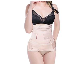 SHYL~JIER Envoltura postparto para el vientre 3 en 1 después del parto Apoyar la recuperación - Cinturón de vientre/cintura/pelvis para mujer, moldeadora del cuerpo (XX-Large, beige)