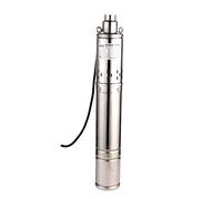 SHYLIYU Bomba de Pozo Profundo Bomba de Tornillo Sumergible Calibre de 1 Pulgada 0.5KW 0.7HP Bombas Agua de Diámetro 3.5"OD para Uso Industrial y Doméstico Riego Agricultura