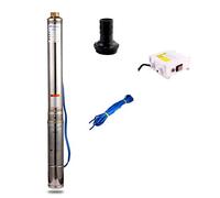 SHYLIYU Bomba de Pozo Profundo y Perforación Sumergible - Acero Inoxidable 0.37kw/0.5hp - Calibre de 1.25 Pulgadas 220-240V/50HZ