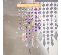 Shyllin Atrapasoles de Cristal con Campana de Viento, Decoración Colgante para Ventanas y Jardín, Suncatcher para Interior y Exterior