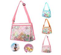 Shyllin Bolsa de juguete de playa,Bolsa plegable de malla de playa para niños,Ideal para actividades junto al mar, playa y al aire libre, perfecto para guardar juguetes de playa (Concha)