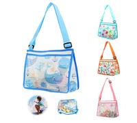 Shyllin Bolsa de juguete de playa,Bolsa plegable de malla de playa para niños,Ideal para actividades junto al mar, playa y al aire libre, perfecto para guardar juguetes de playa (Ballena)