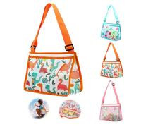 Shyllin Bolsa de juguete de playa,Bolsa plegable de malla de playa para niños,Ideal para actividades junto al mar, playa y al aire libre, perfecto para guardar juguetes de playa (Dinosaurio)