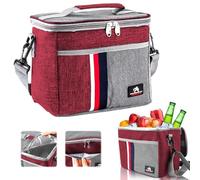 Shyllin Bolsa Termica Porta Alimentos 8.16L,Saco Termico,Portátil e Isotérmica Bag, Muy Adecuado para Viajes, Picnic, Camping, Barbacoa (Rojo)