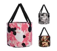 Shyllin Cubo de Agua Plegable 20L,Cuenco Plegable para Exteriores,Contenedor de Agua Portátil para Camping,PVC Engrosado,para Viajes,Senderismo,Pesca,Paseos En Bote,Jardinería (Rosa)