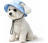 Shyllin Gorra de Béisbol para Perros,con Agujeros de Oídos, Sombrero Protección Solar Gato, Gorra con Visera Mascotas, Verano Gorro de Béisbol Perros, Ajustable Sombrero de Sol Gato (BS)
