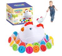 Shyllin Huevos Montessori, 12 Juego Huevos, Hen Cart Storage, Juguetes Sensoriales, Desarrollar Habilidades de Clasificación, Huevos Juguetes Niños, Educación Infantil, Pascua (Números Coloridos)
