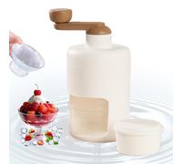 Shyllin Manual Picadora de Hielo raspado,Trituradora de Hielo Manual Rotary,Slush Machine, Batidos y Hielo picado - Sin BPA (Blanco)