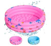 Shyllin Piscina Hinchable Infantil Summer 80x80x22cm,Piscina Hinchable de Bebés,Piscina Redonda para Bebé Material de PVC Engrosado,Apto para Uso Interior o Exterior (Rosa)