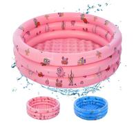 Shyllin Piscina Hinchable Infantil Summer 90x80x30cm,Piscina Hinchable de Bebés,Piscina Redonda para Bebé Material de PVC Engrosado,Apto para Uso Interior o Exterior (Rosa Oscuro L)