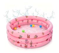 Shyllin Piscina Hinchable Infantil Summer 90x90x30cm,Piscina Hinchable de Bebés,Piscina Redonda para Bebé Material de PVC Engrosado,Apto para Uso Interior o Exterior (Rosa L)