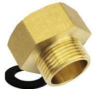 SHYNE Reductor de 1/4 a 1/2 pulgada hecha de latón robusto y resistente a la oxidación de la conexión de la boquilla de la tubería (2 uds)