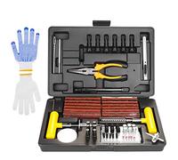 SHYOSUCCE 100pcs Kit de Reparación de Neumáticos con Manómetro Presión Guantes (100pcs)