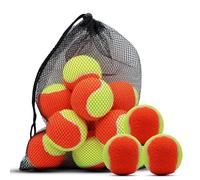 SHYUJAJIE Paquete de 20 pelotas de tenis de etapa de baja compresión al 50 % para principiantes, jóvenes, niños, entrenamiento con bolsa de malla para un fácil transporte (naranja)