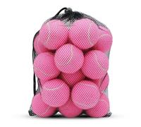 SHYUJAJIE Pelotas de tenis, paquete de 20 pelotas de tenis de entrenamiento, pelotas de tenis de alta elasticidad para principiantes, pelotas de ejercicio para perros y mascotas (rosa)