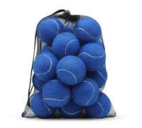 SHYUJAJIE Pelotas de tenis, paquete de 20 pelotas de tenis de entrenamiento, tenis de alta elasticidad para principiantes, pelotas de ejercicio para perros y mascotas (azul oscuro)